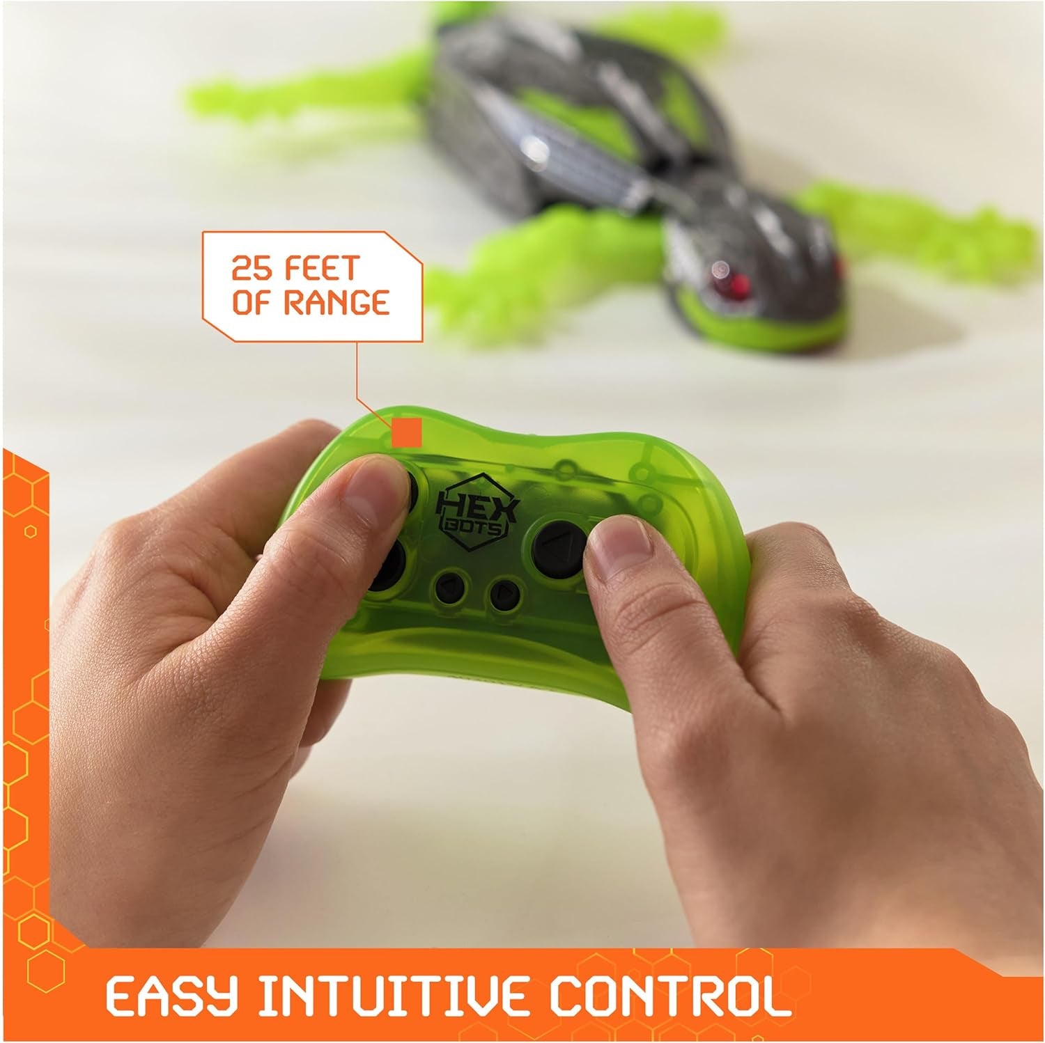 HEX BOTS Wall Crawler Gecko with Official Wall Climber Technology, Rechargeable Remote Control Robot Kids Toys, Prank Toys for Boys & Girls Ages 4 & Up